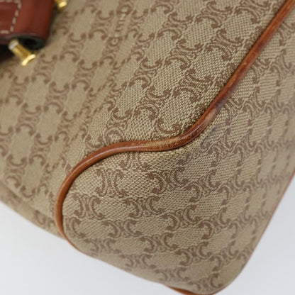 Celine Vintage Macadam Handbag Canvas, BEIGE, CANVAS, Handbag