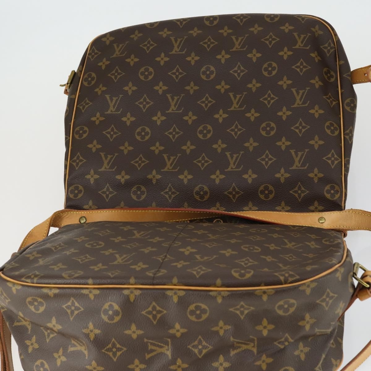 Louis Vuitton Saumur Handbag Monogram Canvas, BROWN, CANVAS, Shoulder bag