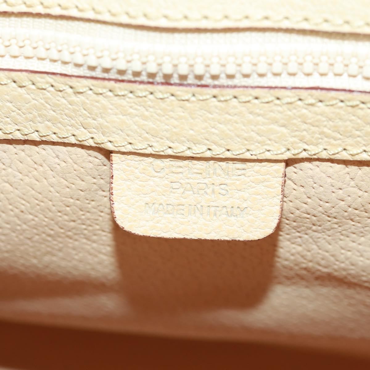 Celine 16 Top Handle Bag Grained Calfskin, BEIGE, LEATHER, Handbag