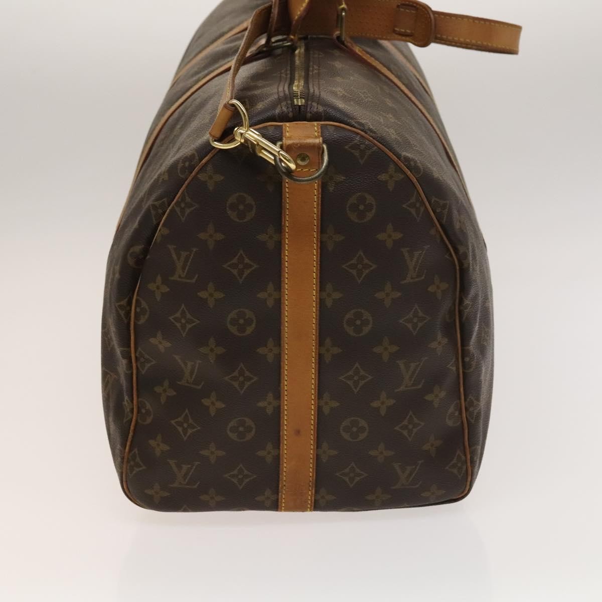 Louis Vuitton Keepall Bandouliere Bag Monogram Canvas, BROWN, CANVAS, Travel bag