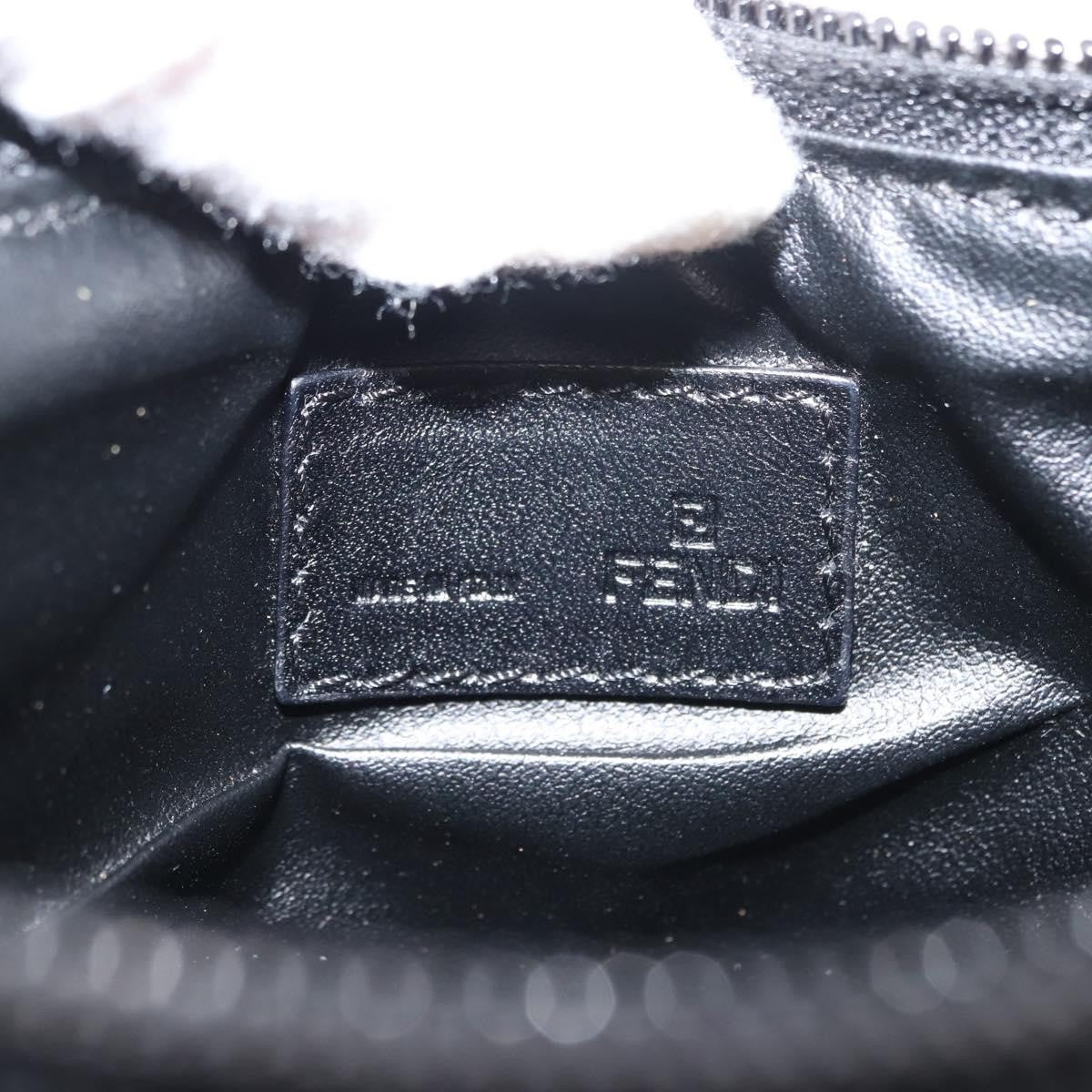 Fendi FF Logo Pouch Canvas, BLACK, CANVAS, Clutche & pouche