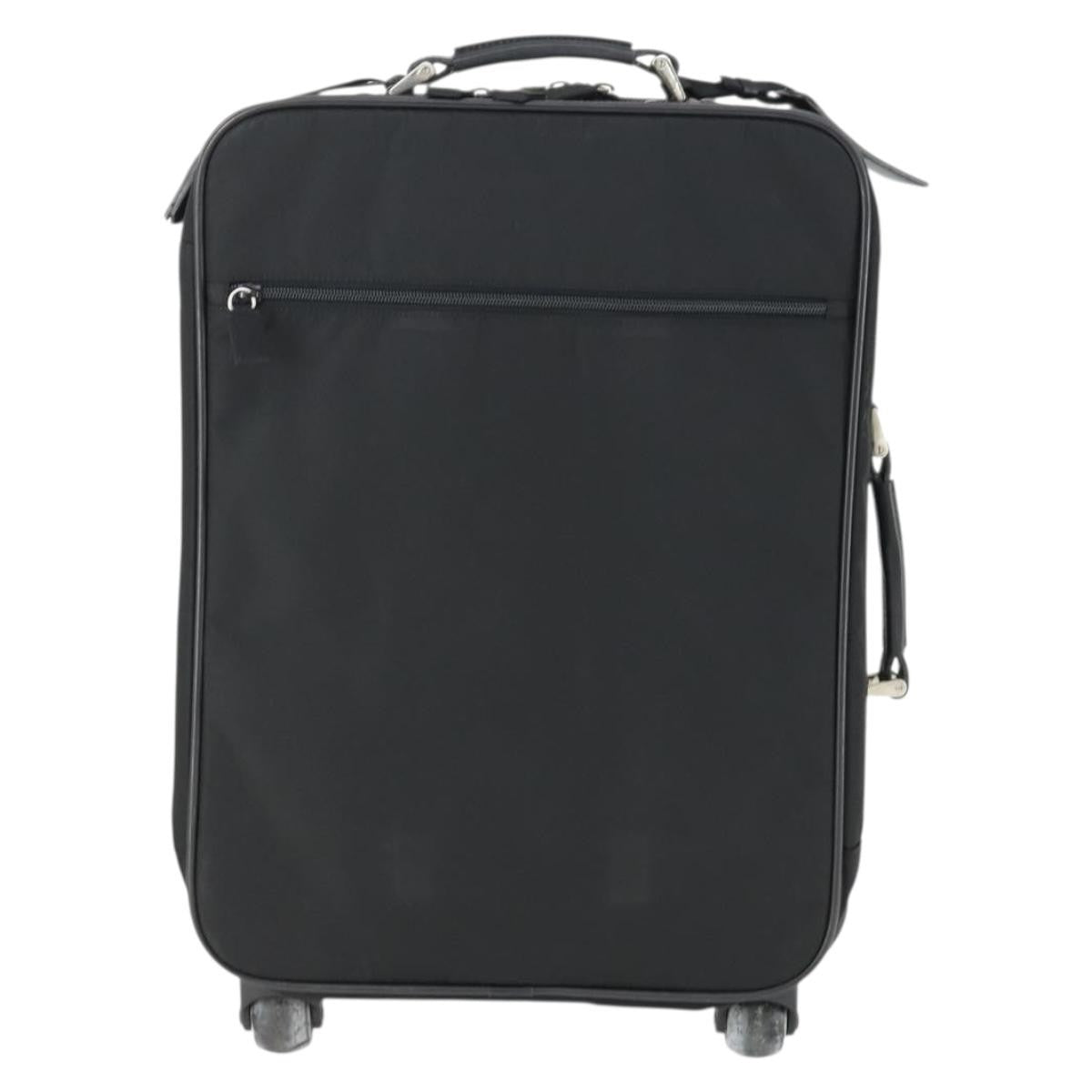 Prada Trolley Rolling Luggage Tessuto and Saffiano Leather, BLACK, NYLON, Travel bag