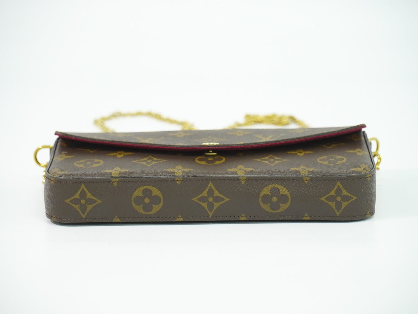 Louis Vuitton Felicie Pochette Monogram Canvas, BROWN, CANVAS, Clutche & pouche