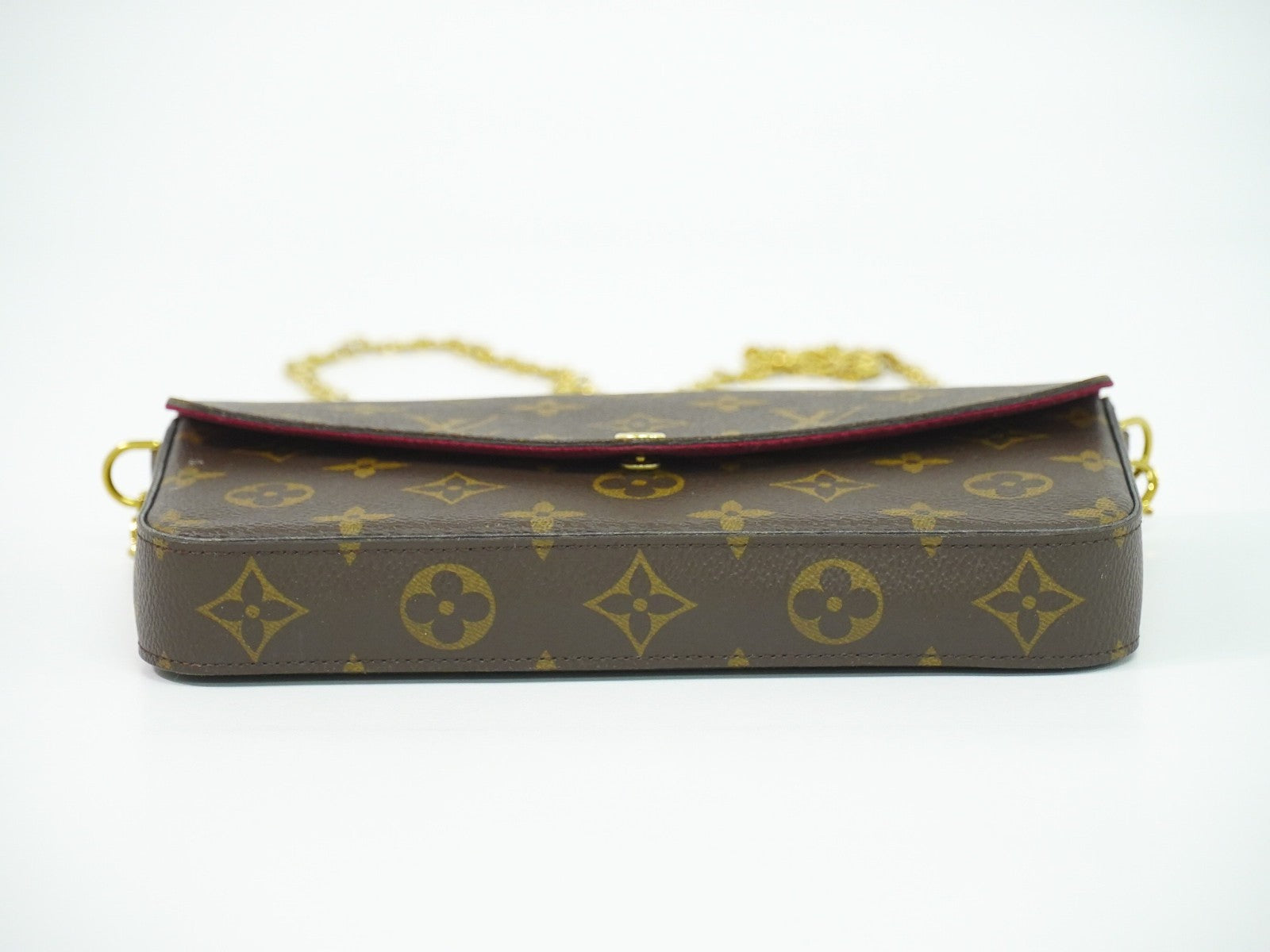 Louis Vuitton Felicie Pochette Monogram Canvas, BROWN, CANVAS, Clutche & pouche