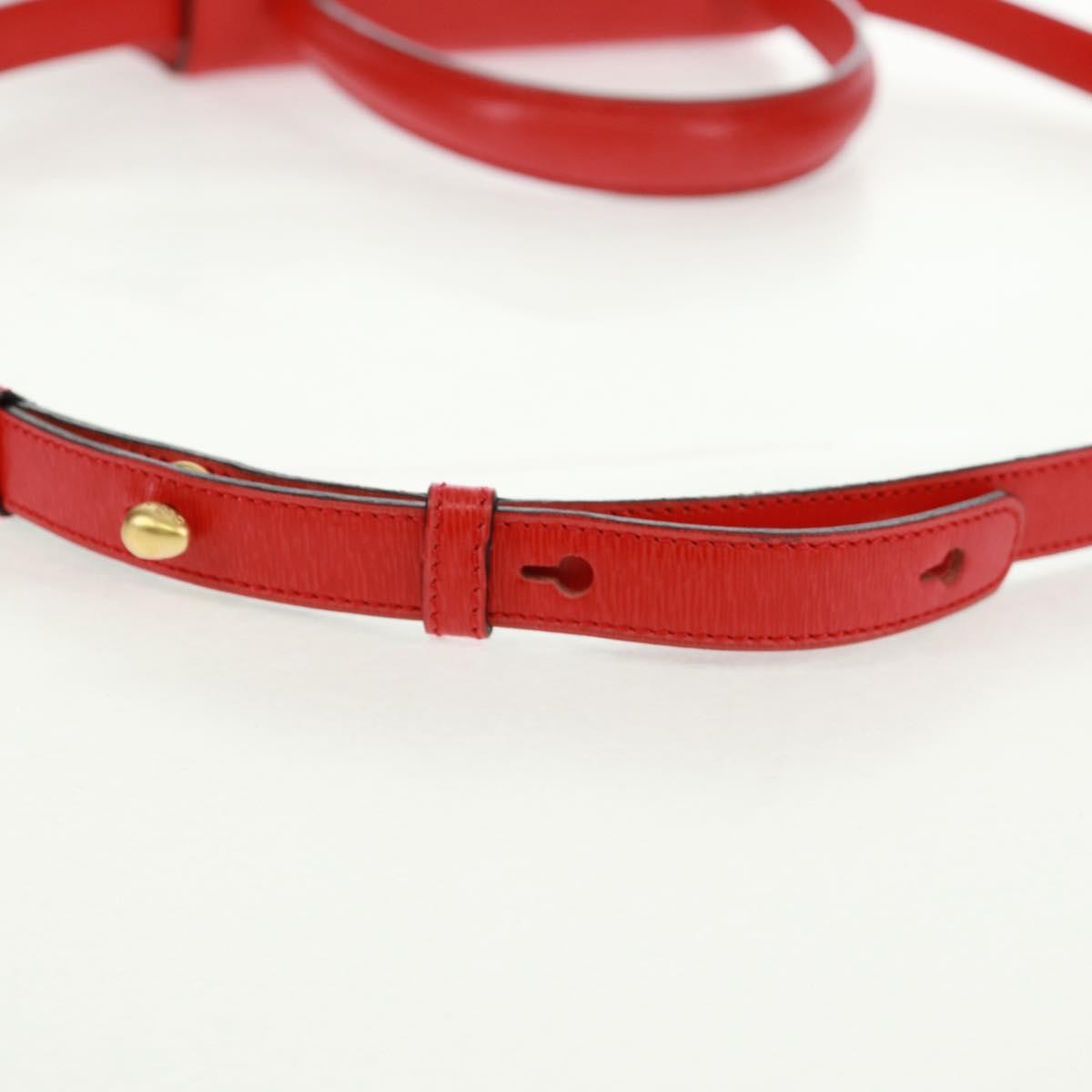 Celine Vintage Triomphe Flap Bag Leather, RED, LEATHER, Shoulder bag