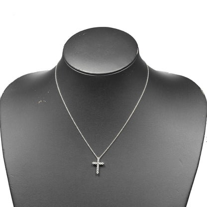 Tiffany & Co. Cross Pendant Platinum and Diamonds, SILVER, PLATINUM, Pendant & Charms