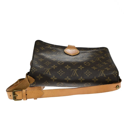 Louis Vuitton Cartouchiere Handbag Monogram Canvas, BROWN, LEATHER, Shoulder bag