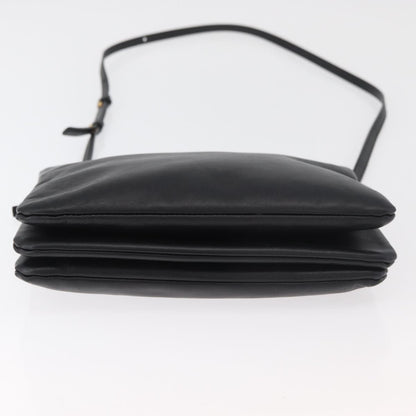 Celine Trio Crossbody Bag Leather, Black, Leather, Shoulder Bag