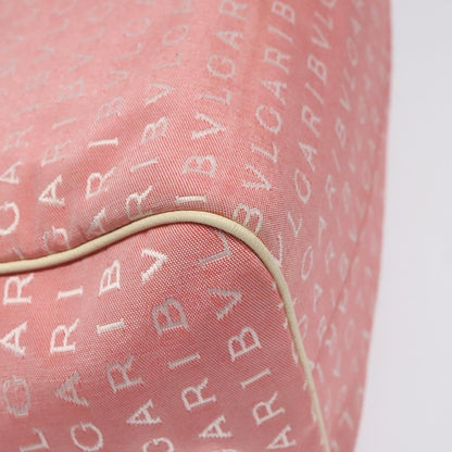 Bvlgari B.Zero1 Logomania Bag Canvas with Leather, PINK, CANVAS, Handbag