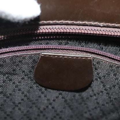 Gucci Vintage Bamboo Handle Bag Nylon, BROWN, NYLON, Handbag