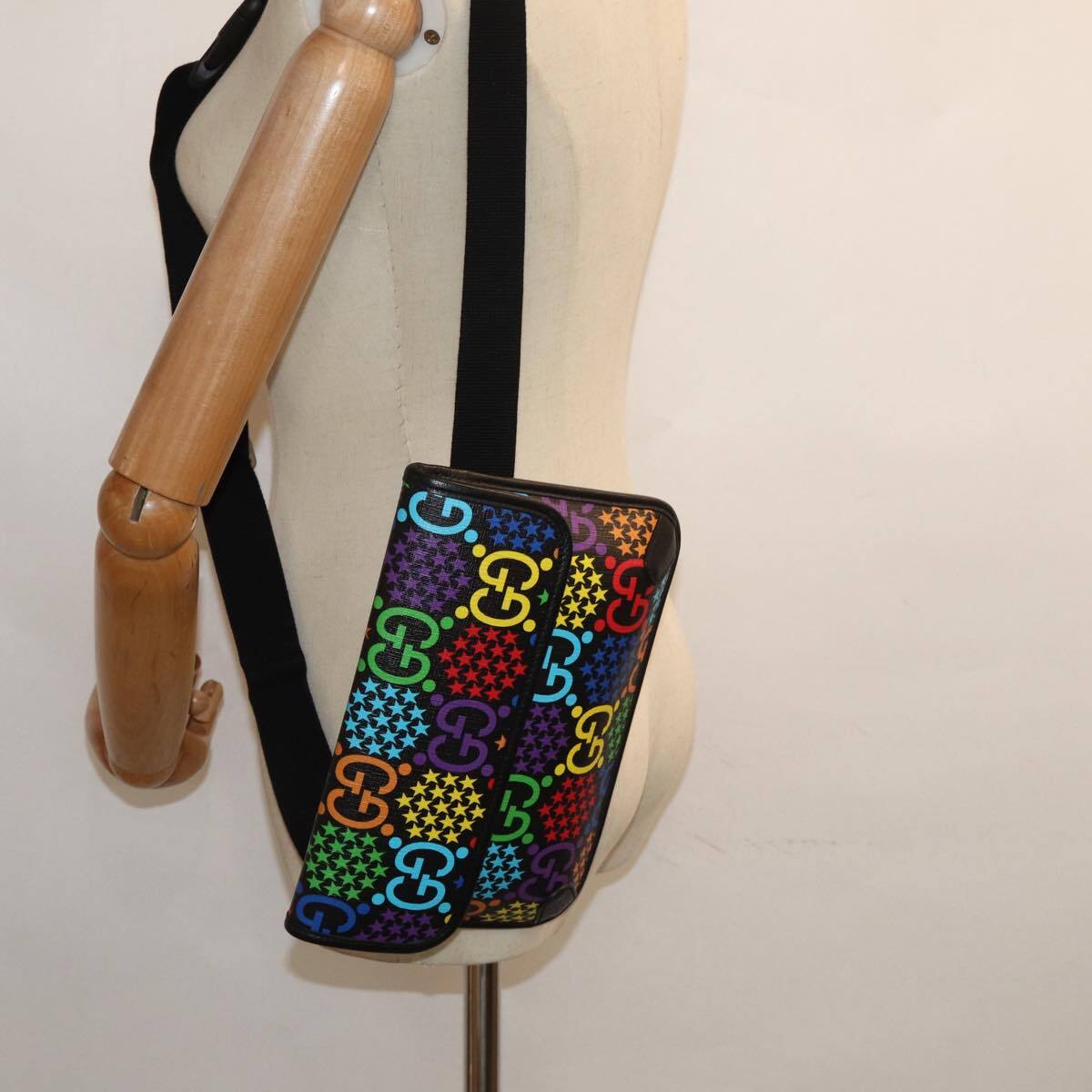 Gucci Sac bandoulière psychédélique Canvas Leather, MULTICOLOUR, PVC, Crossbody bag