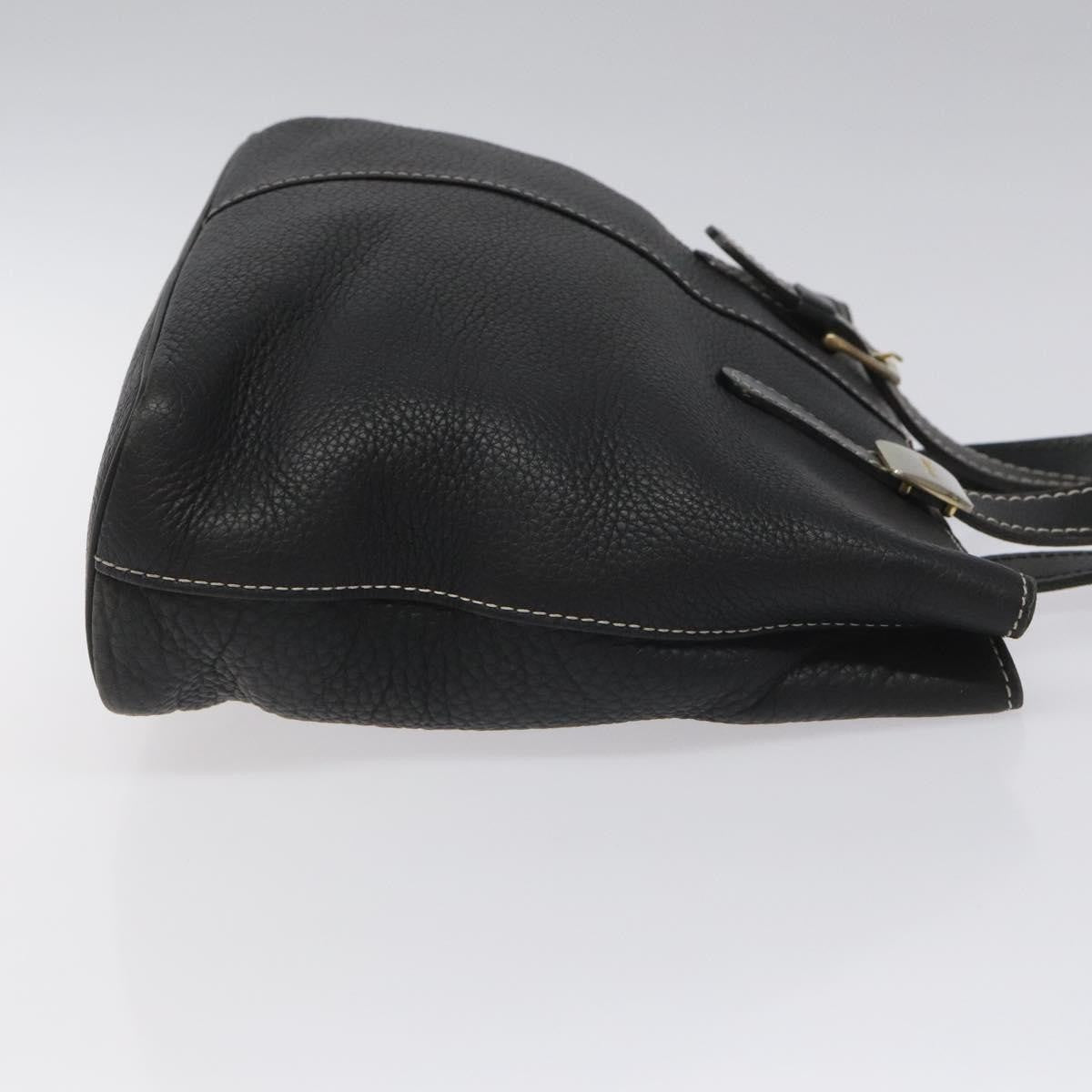 Burberry Handle Tote Leather, BLACK, LEATHER, Tote bag