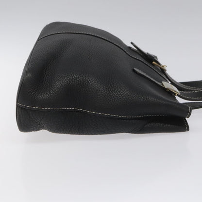 Burberry Handle Tote Leather, BLACK, LEATHER, Tote bag