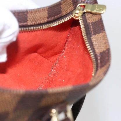 Louis Vuitton Manosque Pochette Damier, BROWN, CANVAS, Clutche & pouche