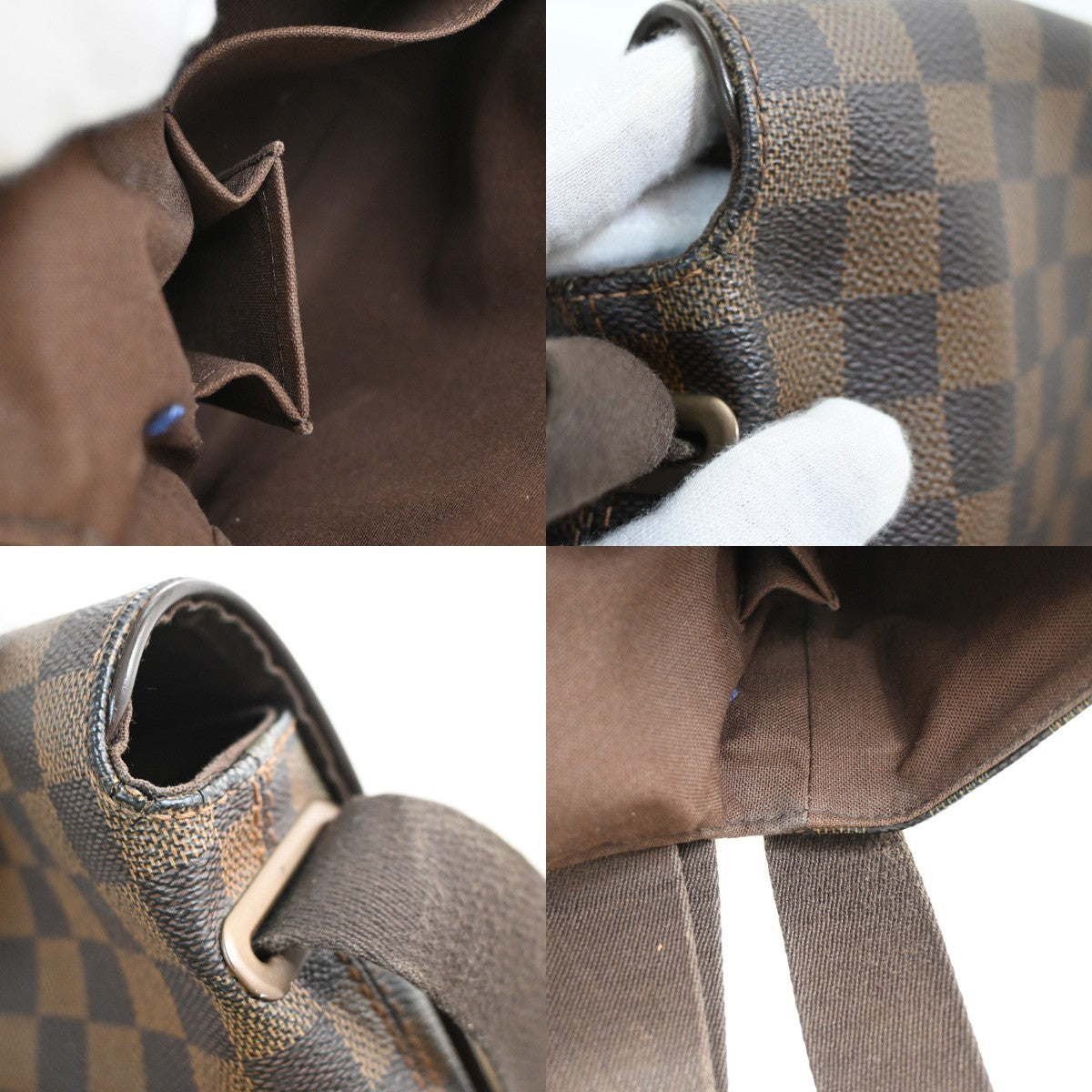 Louis Vuitton Brooklyn Handbag Damier, Brown, Canvas, Shoulder Bag