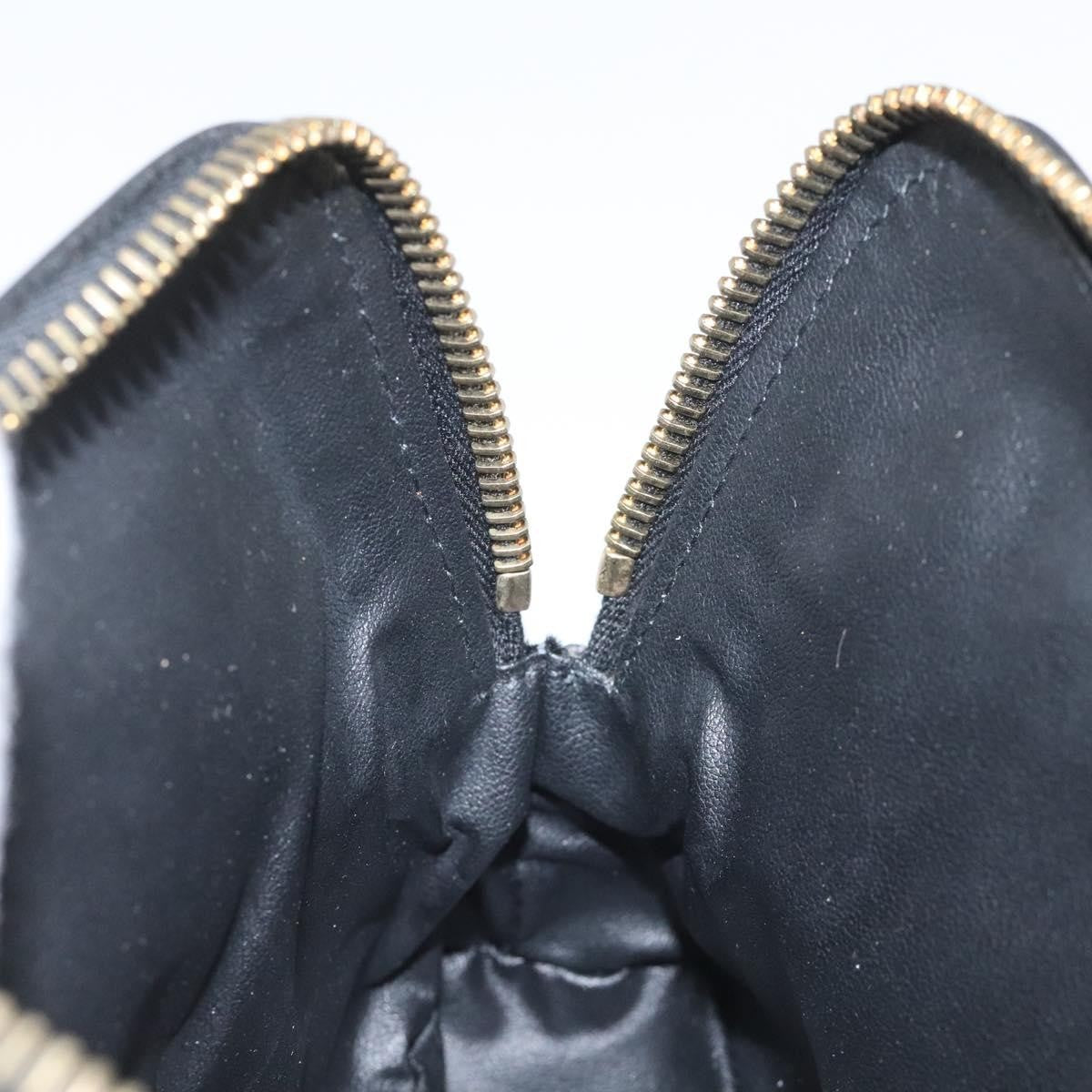 Celine Macadam Pochette Canvas and Leather, Black, Canvas, Clutch