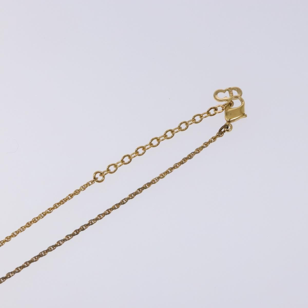Christian Dior CD Round Pendant Necklace Metal, GOLD, METAL, Necklace