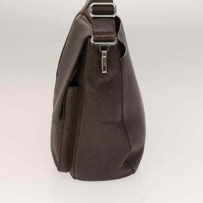 Bvlgari Flap shoulder Bag Leather, Brown, Leather, Shoulder Bag