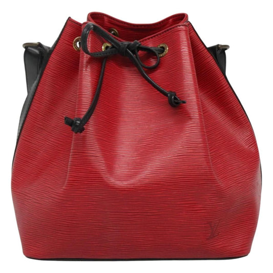 Louis Vuitton Petit Noe Handbag Two Tone Epi Leather, RED, LEATHER, Handbag