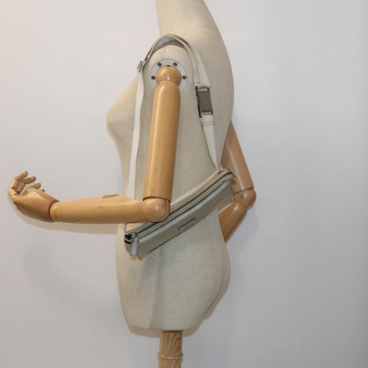 Gucci Waist Belt Bag Guccissima, WHITE, LEATHER, Shoulder bag