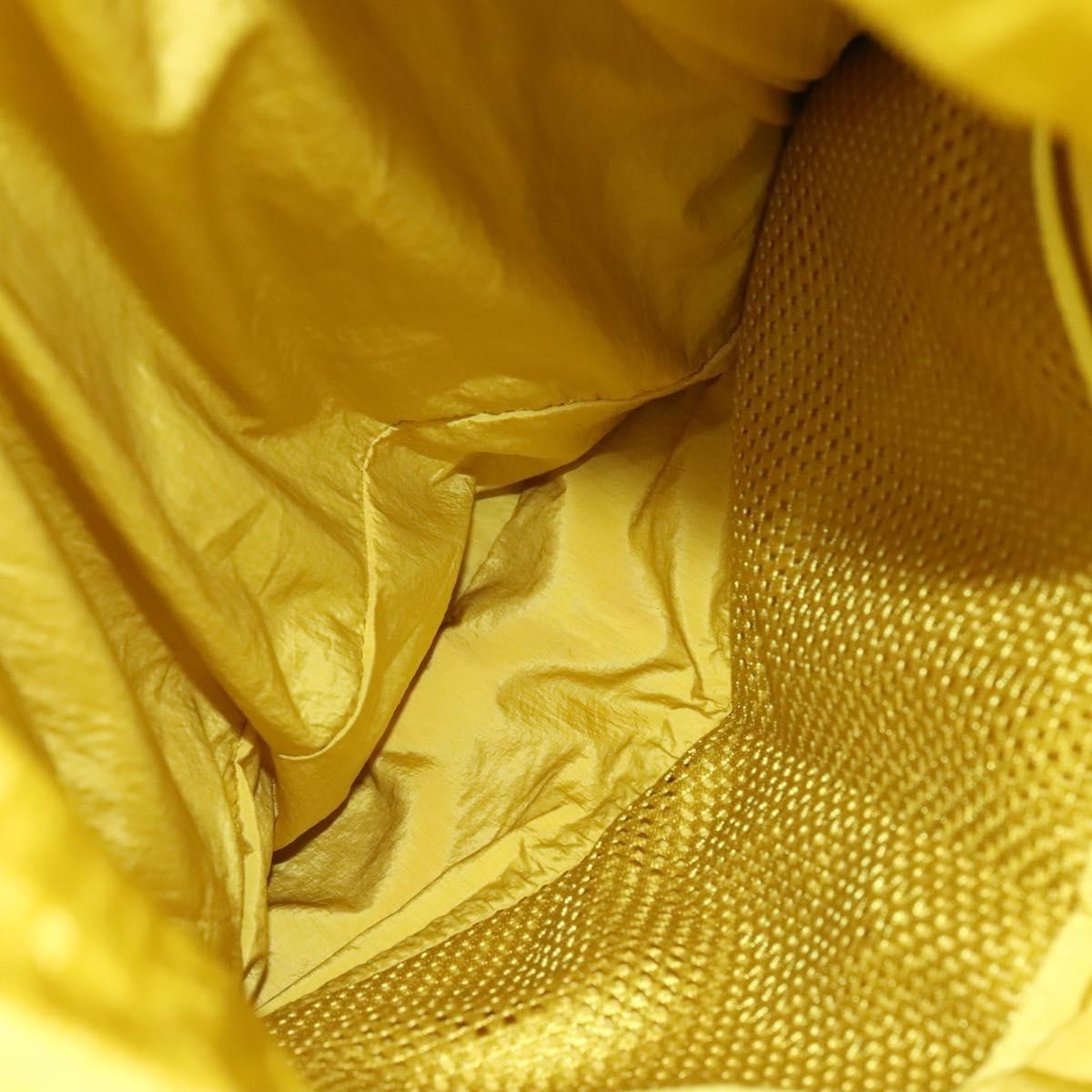 Bottega Veneta Vintage Backpack Nylon, Yellow, Nylon, Backpack