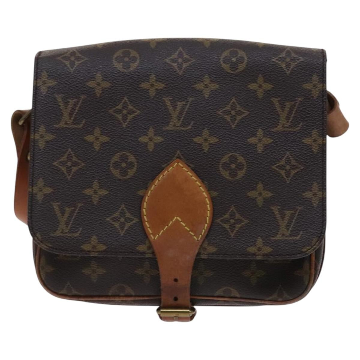 Louis Vuitton Cartouchiere Handbag Monogram Canvas, BROWN, CANVAS, Handbag