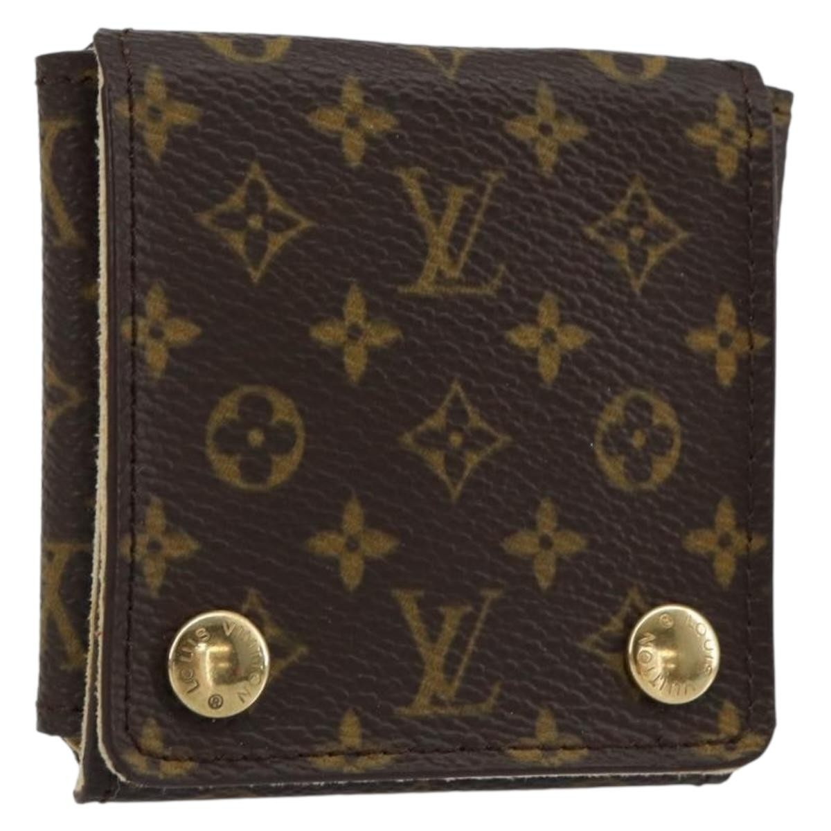 Louis Vuitton CASE JEWELRY BOX Canvas, BROWN, CANVAS, Wallets