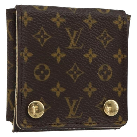 Louis Vuitton CASE JEWELRY BOX Canvas, BROWN, CANVAS, Wallets