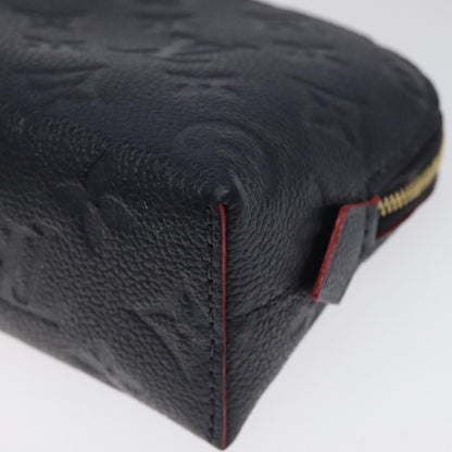 Louis Vuitton Cosmetic Pouch Monogram Empreinte Leather, NAVY, LEATHER, Toiletry Case