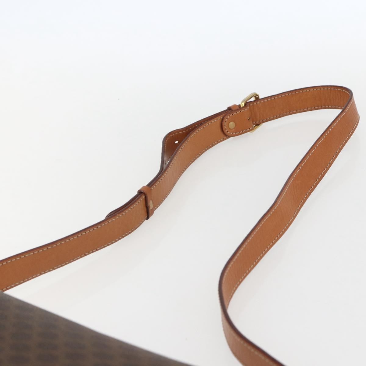 Celine Vintage Macadam Shoulder Bag Canvas and Leather, BROWN, CANVAS, Shoulder bag