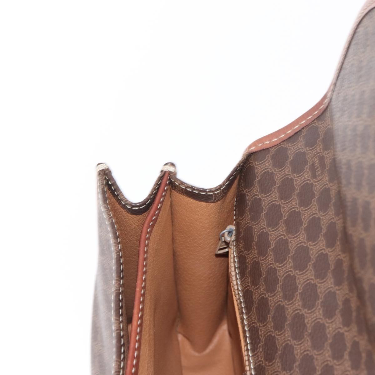 Celine Vintage Macadam Shoulder Bag Canvas, BROWN, CANVAS, Shoulder bag