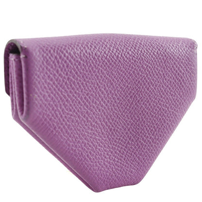 Hermes Le 24 Coin Purse Leather, PURPLE, LEATHER, Wallets