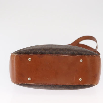 Celine Vintage Macadam Shoulder Bag Canvas and Leather, BROWN, CANVAS, Shoulder bag