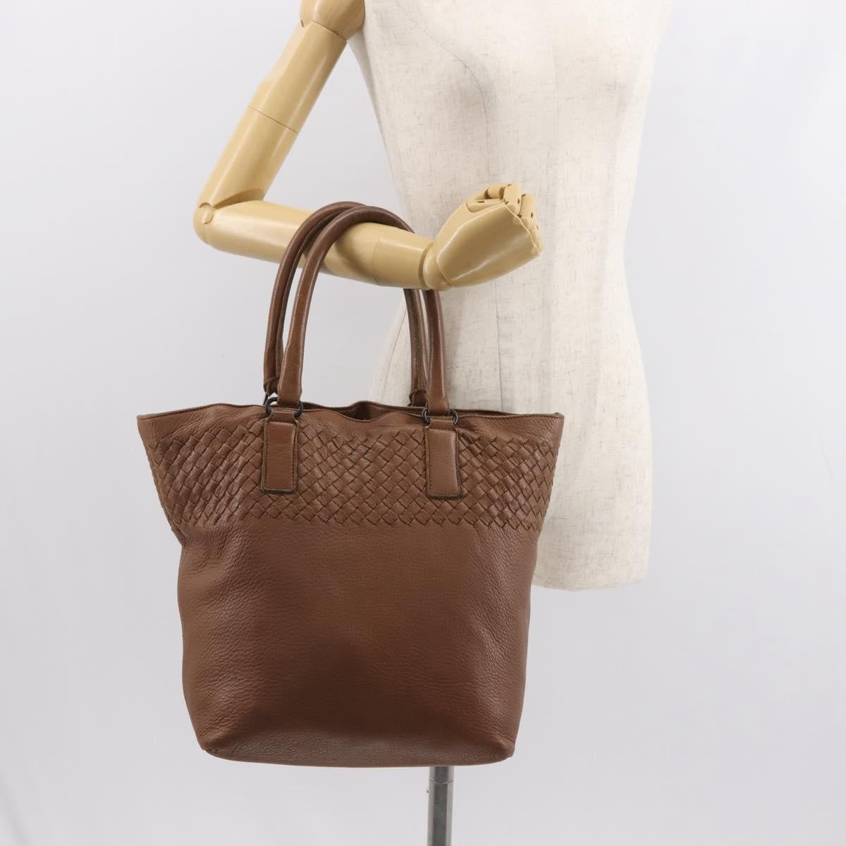 Bottega Veneta Intrecciato Tote Leather, BROWN, LEATHER, Tote bag