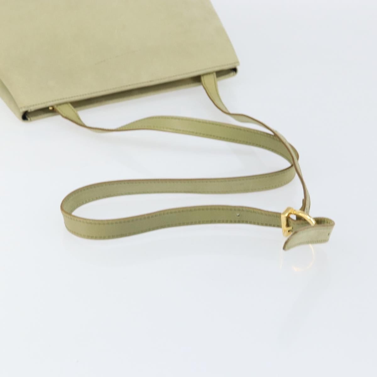 Salvatore Ferragamo Vala Shoulder Bag Suede, GREEN, SUEDE, Shoulder bag
