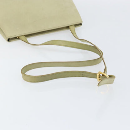 Salvatore Ferragamo Vala Shoulder Bag Suede, GREEN, SUEDE, Shoulder bag