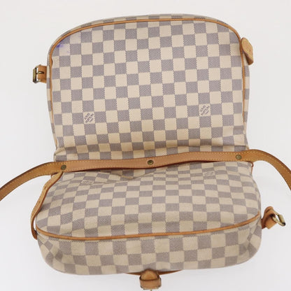 Louis Vuitton Saumur Handbag Damier, BEIGE, CANVAS, Shoulder bag