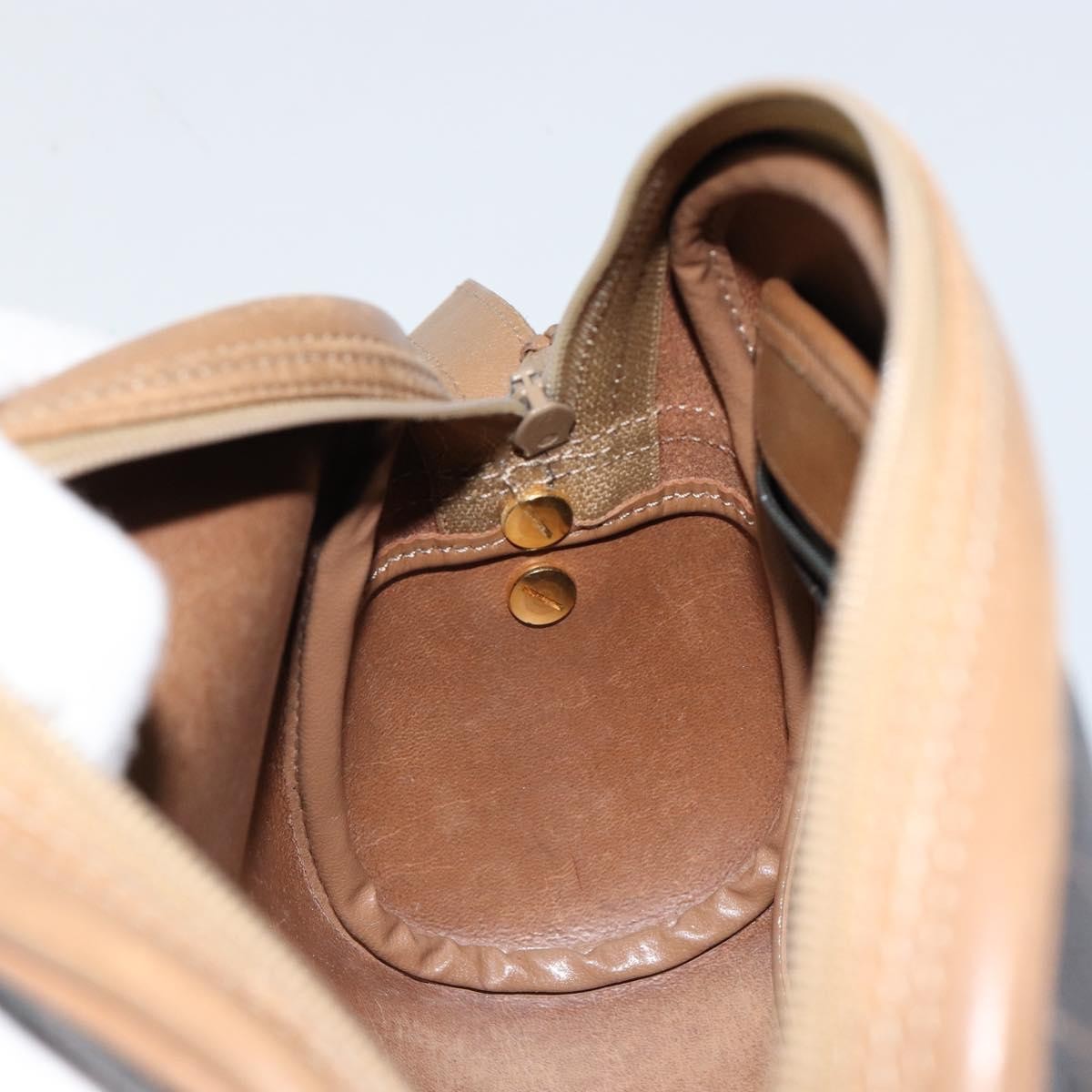 Christian Dior Vintage Honeycomb Shoulder Bag Canvas and Leather, BLACK, CANVAS, Shoulder bag