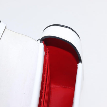 Christian Louboutin Rubylou Clutch Leather, WHITE, LEATHER, Shoulder bag