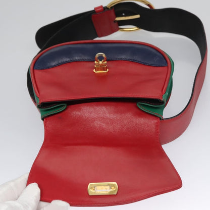 Salvatore Ferragamo Gancini waist bag Leather, RED, LEATHER, Clutche & pouche