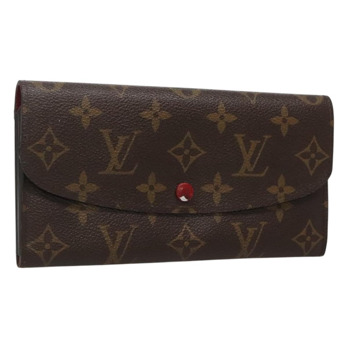 Louis Vuitton Emilie Wallet Monogram Canvas, Red, Canvas, Wallet