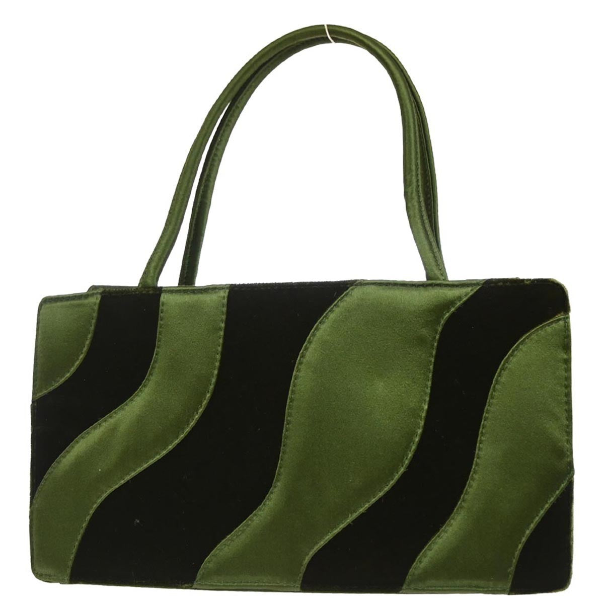 Bottega Veneta Vintage handbag Satin, GREEN, SATIN, Handbag