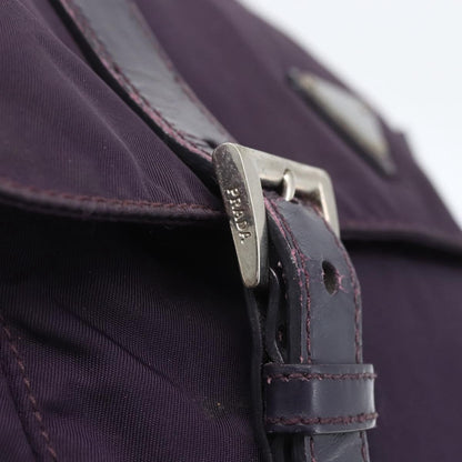 Prada Double Buckle Flap Messenger Bag Tessuto, PURPLE, NYLON, Shoulder bag