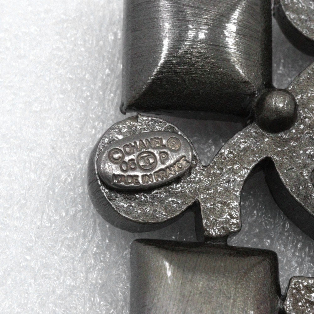 Chanel CC Coco Brooch Metal and Rhinestone, SILVER, METAL, Brooch