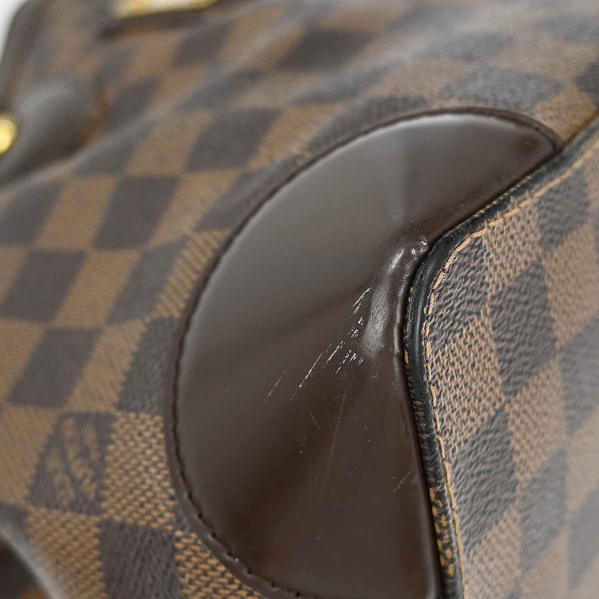 Louis Vuitton Hampstead Handbag Damier, Brown, Canvas, Handbag