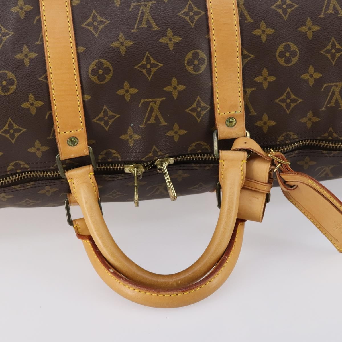 Louis Vuitton Keepall Bag Monogram Canvas, BROWN, CANVAS, Travel bag