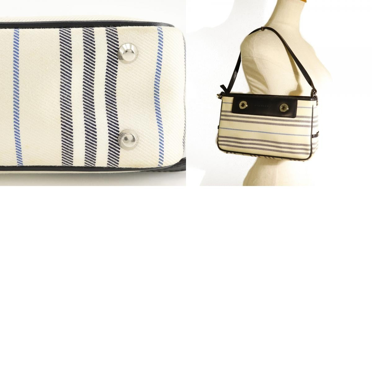 Burberry One belt shoulder bag Canvas, WHITE, CANVAS, Shoulder bag