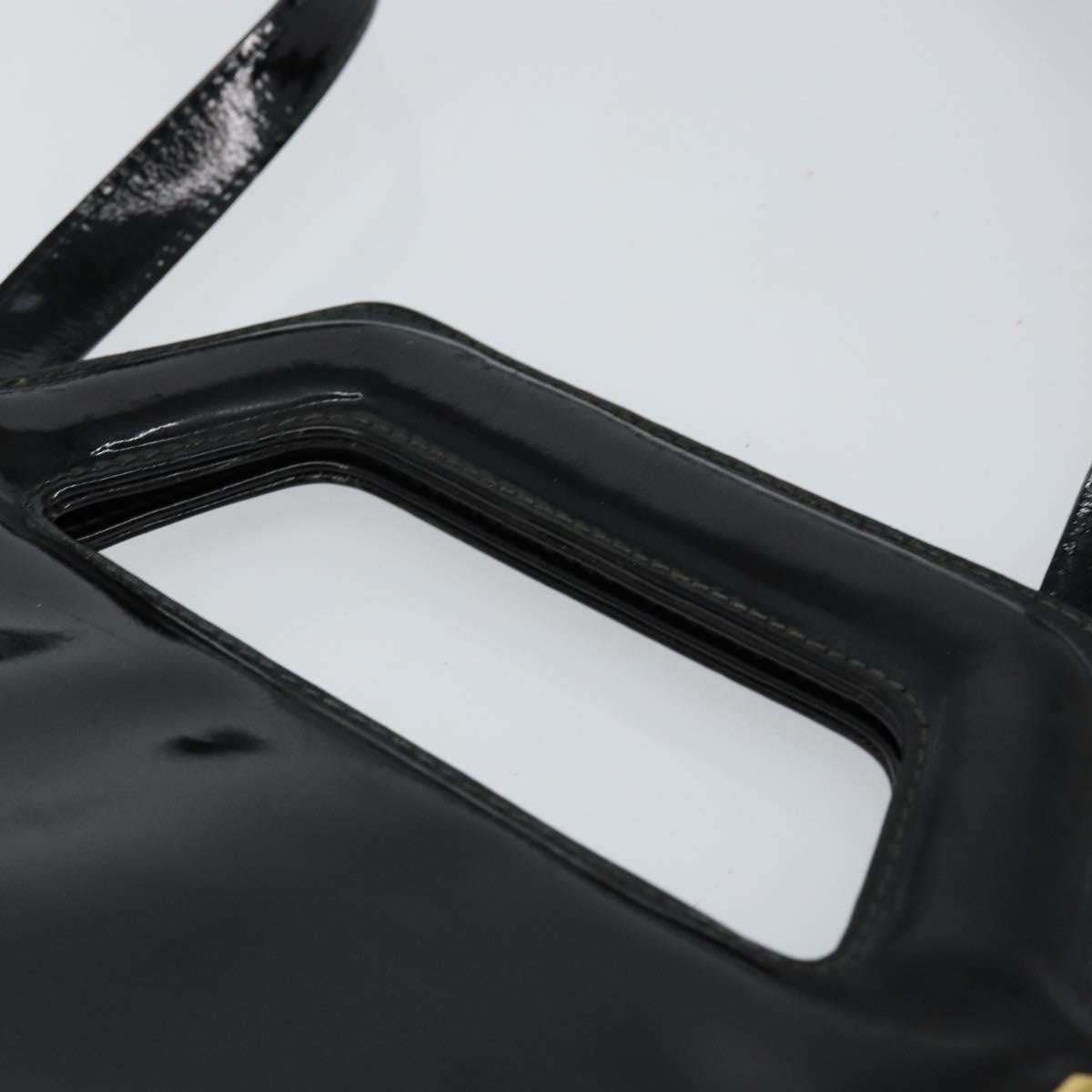 Salvatore Ferragamo Wanda Handbag Patent Leather, BLACK, PATENT_LEATHER, Handbag