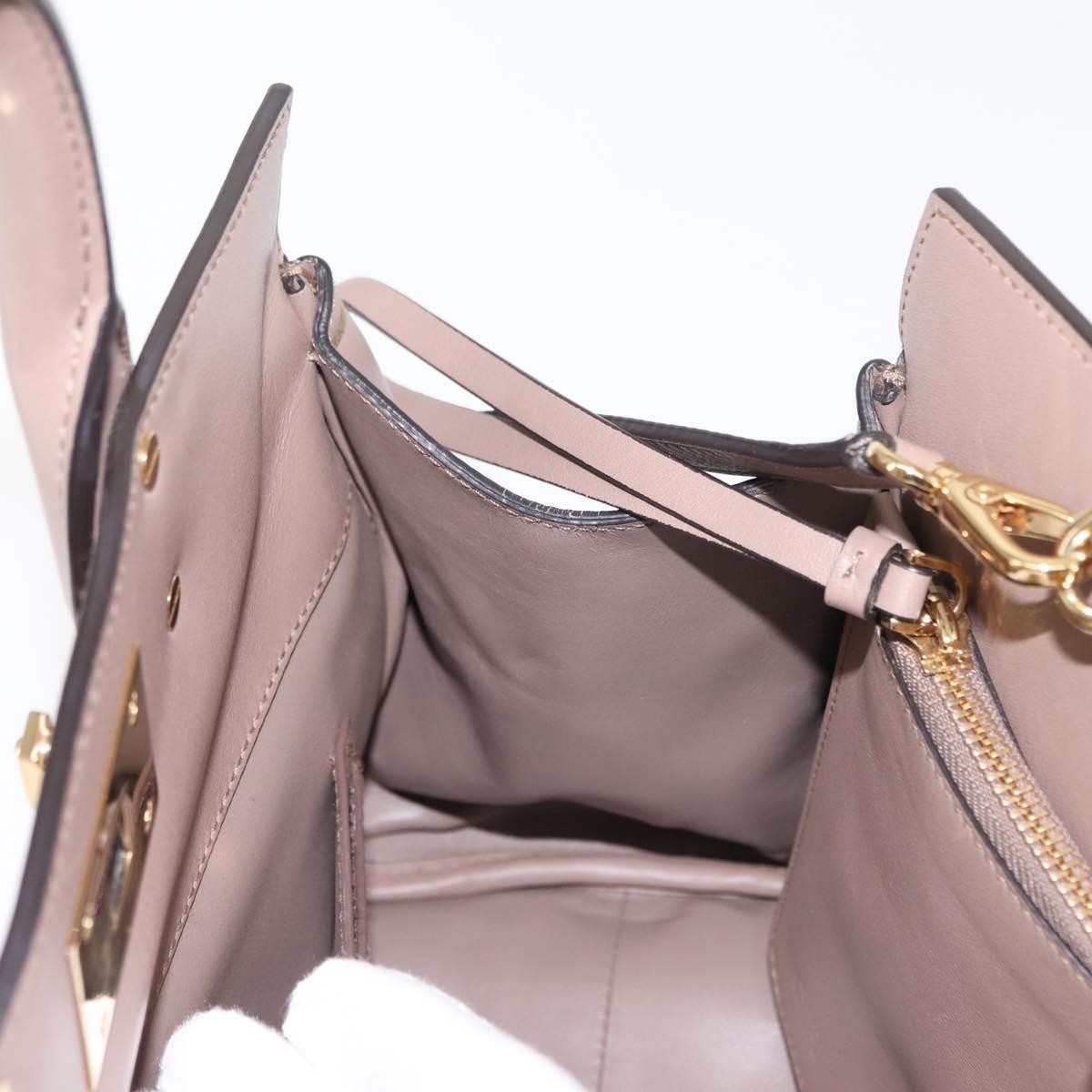 Salvatore Ferragamo Studio Satchel Leather, BEIGE, LEATHER, Handbag