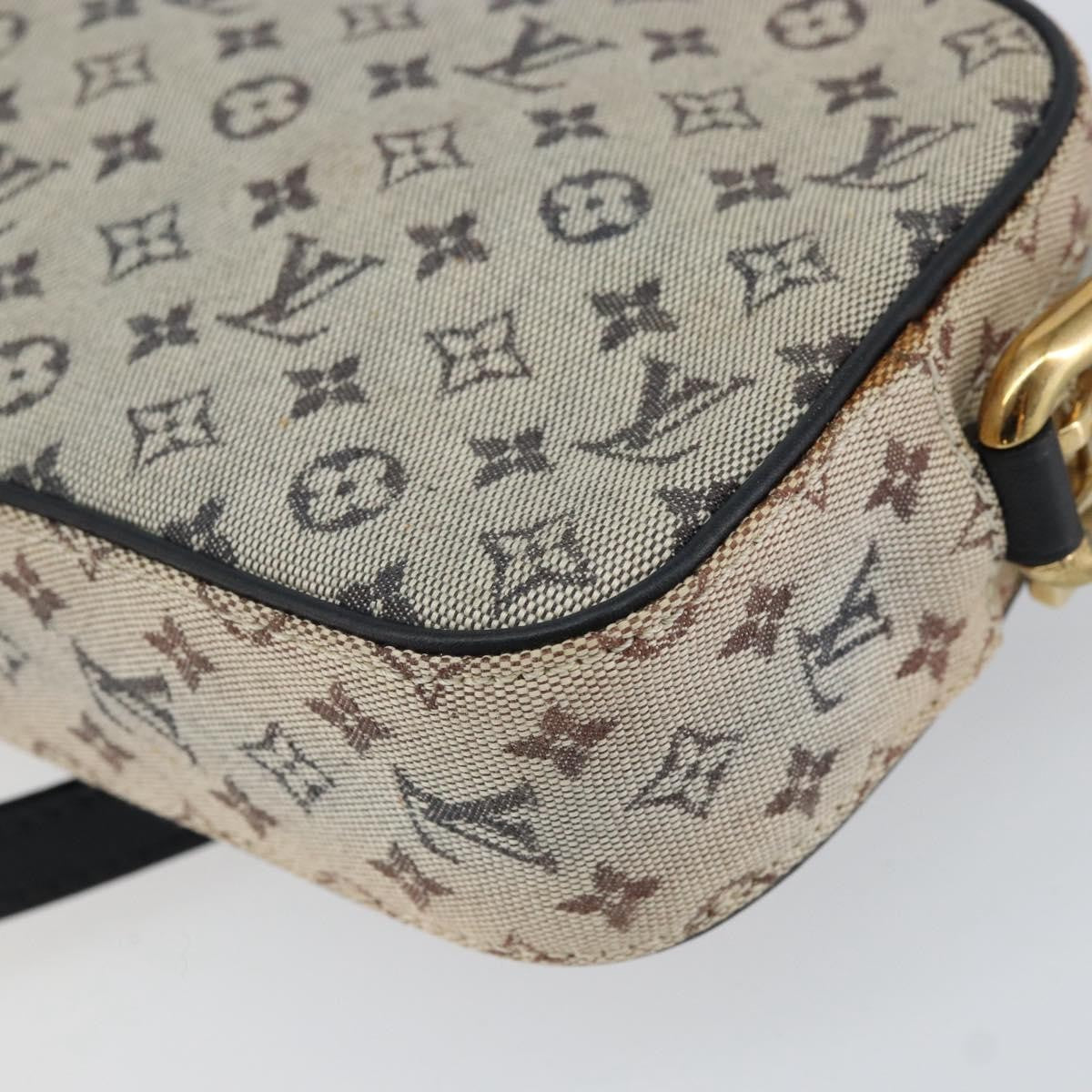 Louis Vuitton Juliette Crossbody Bag Mini Lin, BLUE, CANVAS, Shoulder bag
